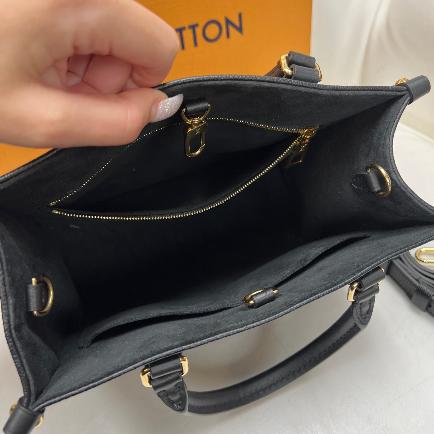 Louis Vuitton On The Go PM with Box and Dust Bag