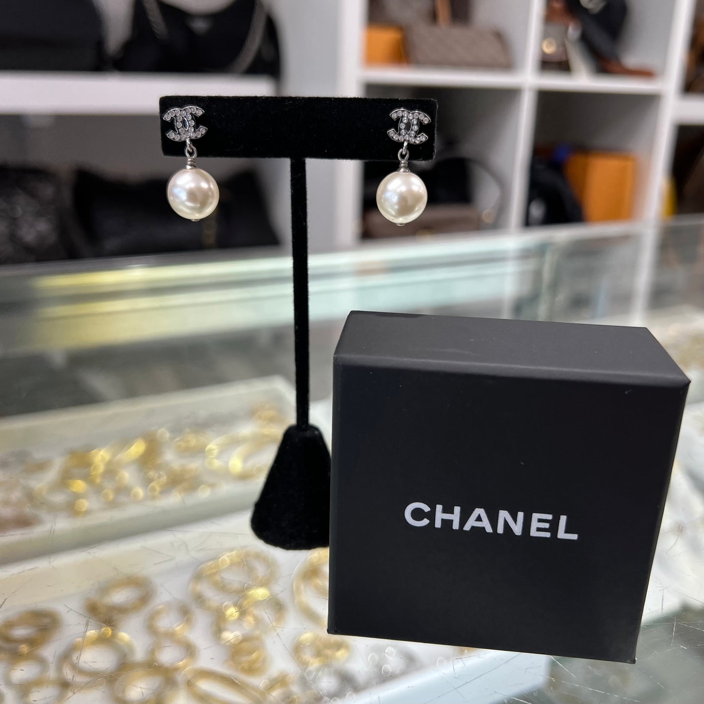 Chanel Pearl Drop Earrings