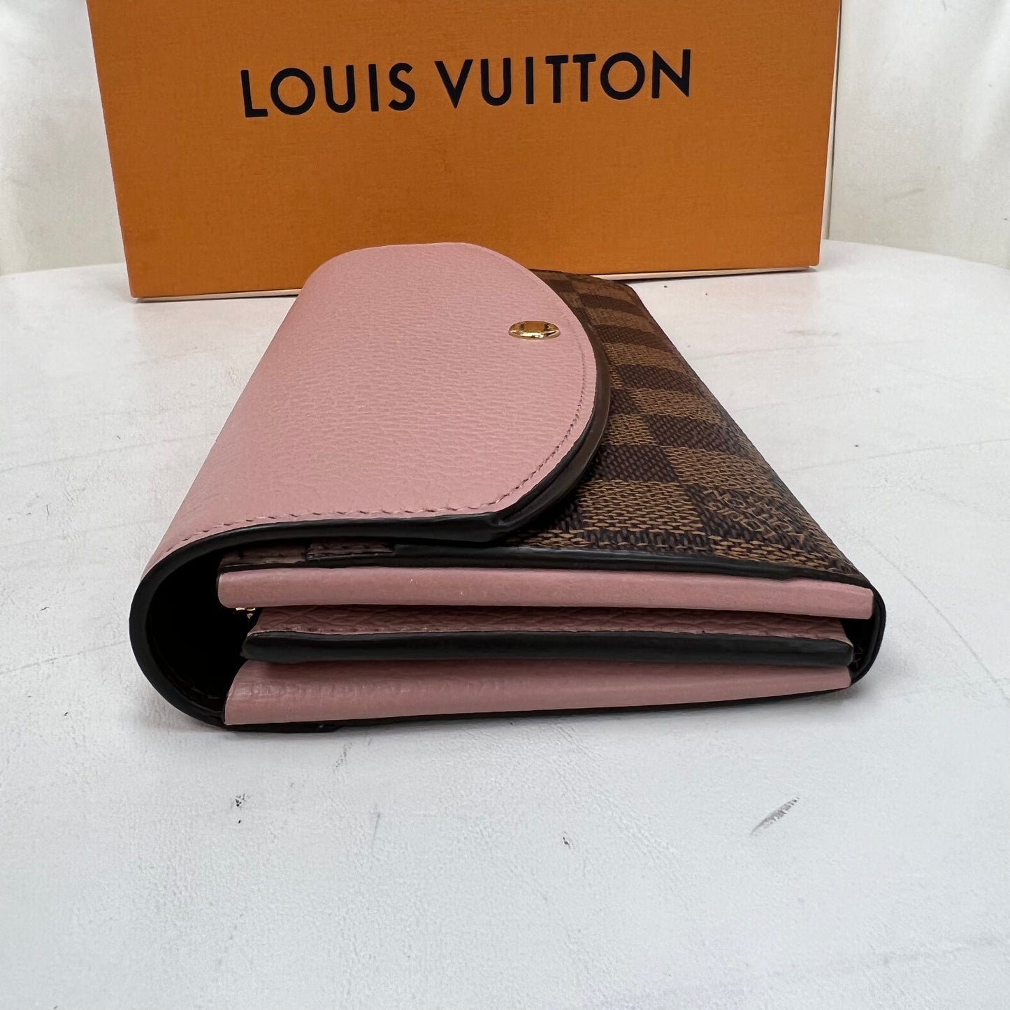 Louis Vuitton Normandy Damier Ebene Magnolia Pink Wallet