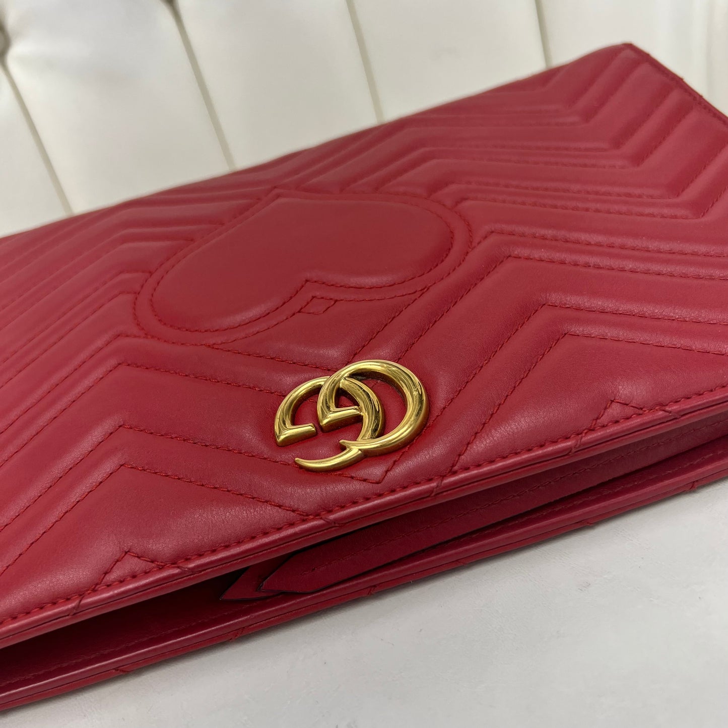 Gucci Red Marmont Clutch