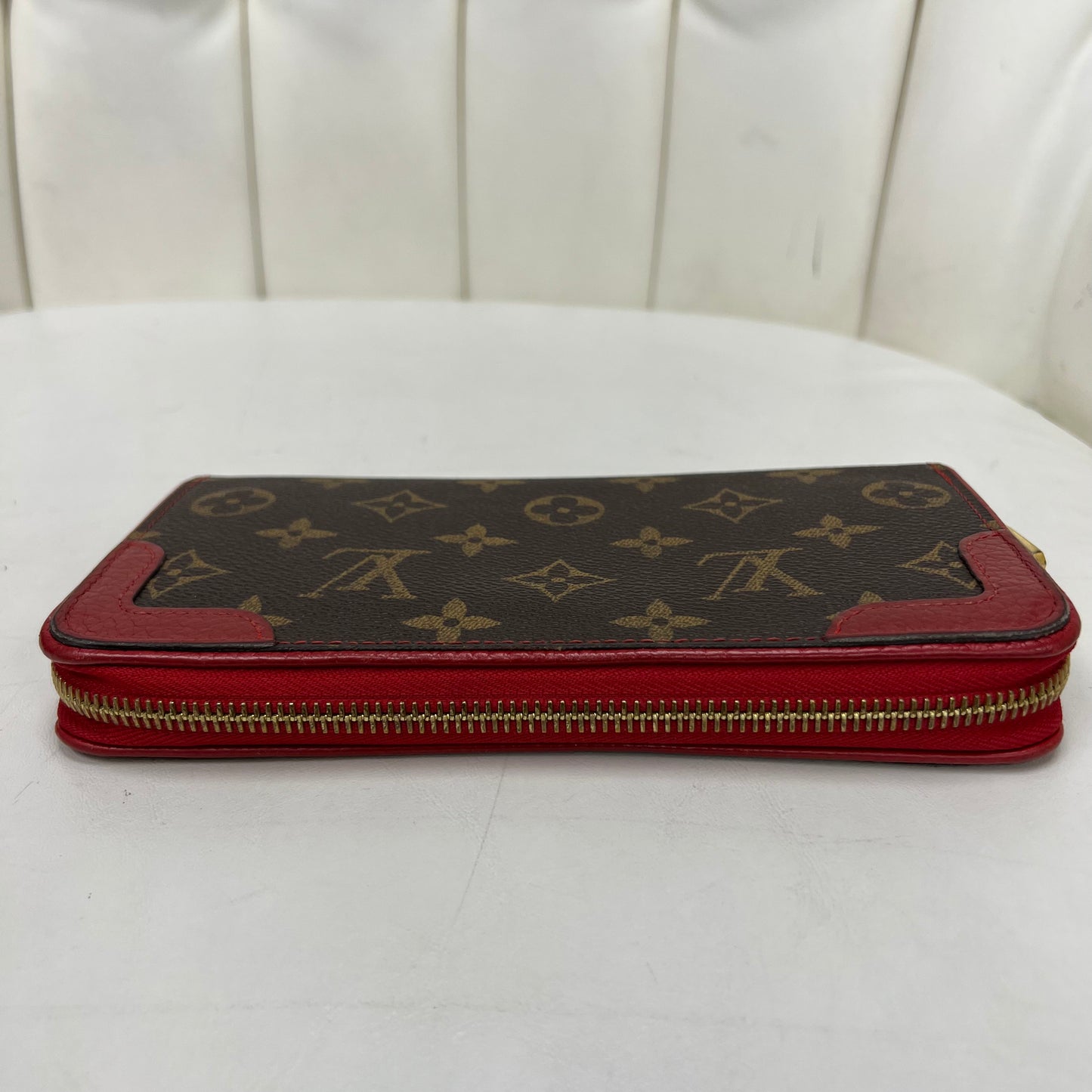 Louis Vuitton Monogram Retiro Zippy Wallet Cherry