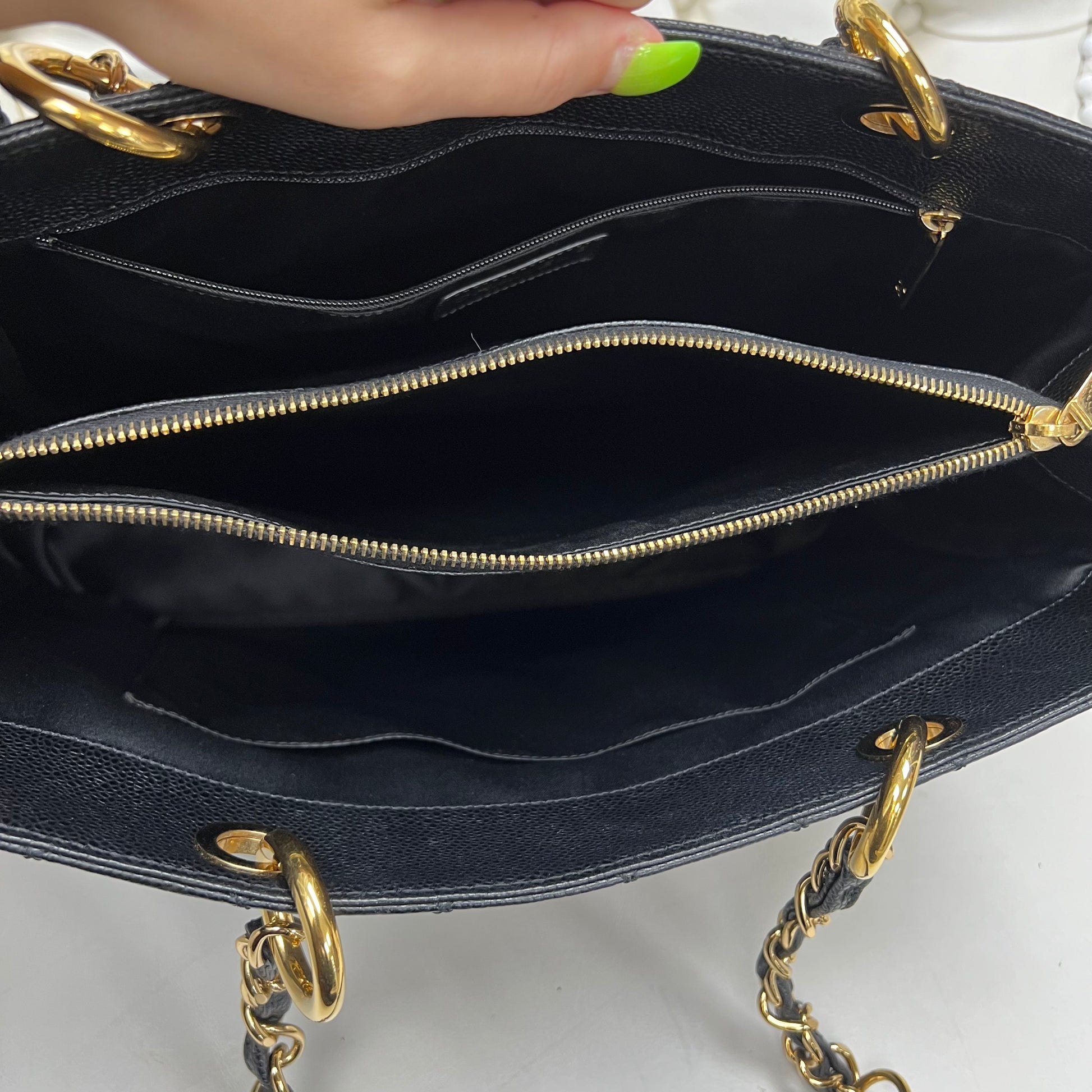 chanel lambskin black purse