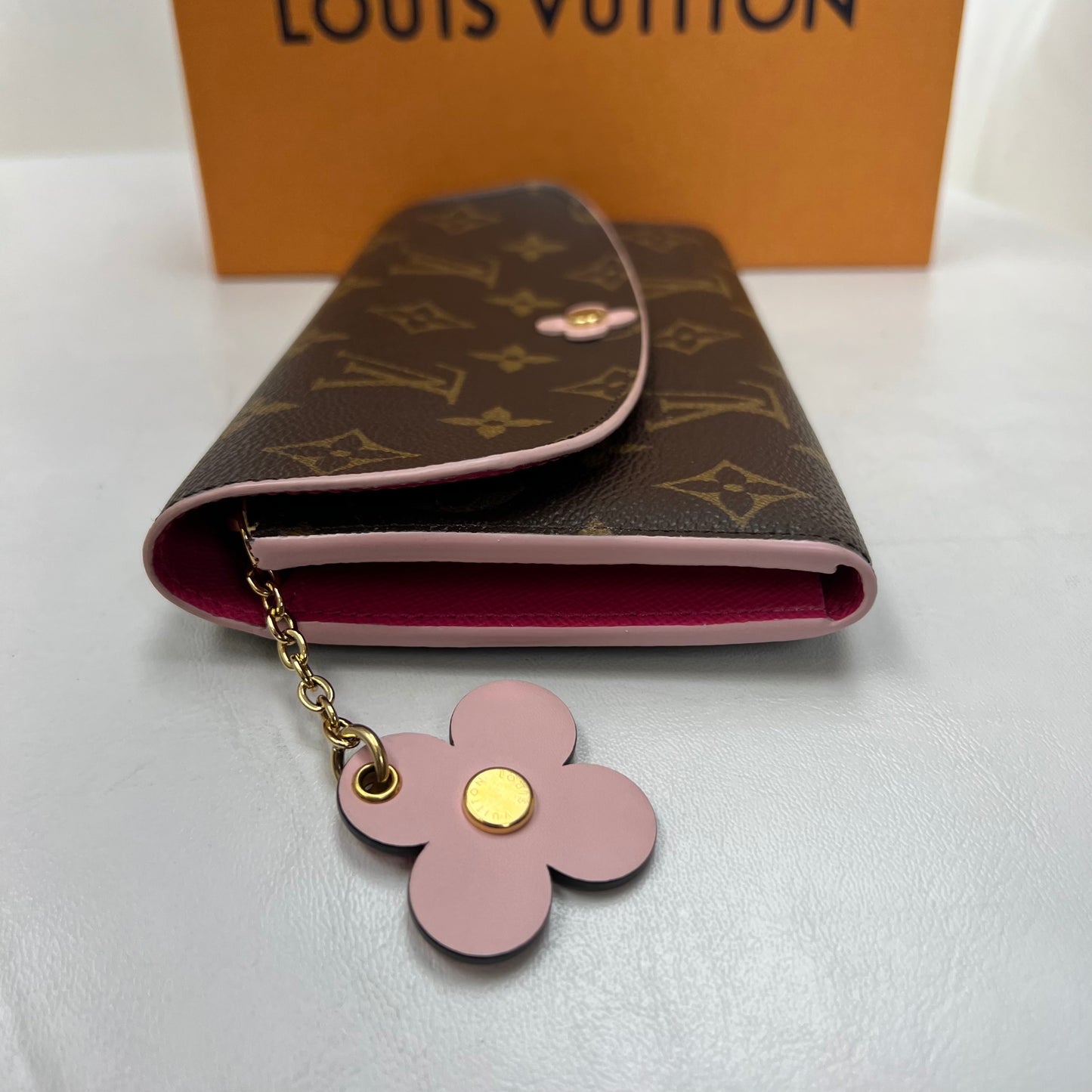 Louis Vuitton Monogram Bloom Flower Emilie Wallet with Box