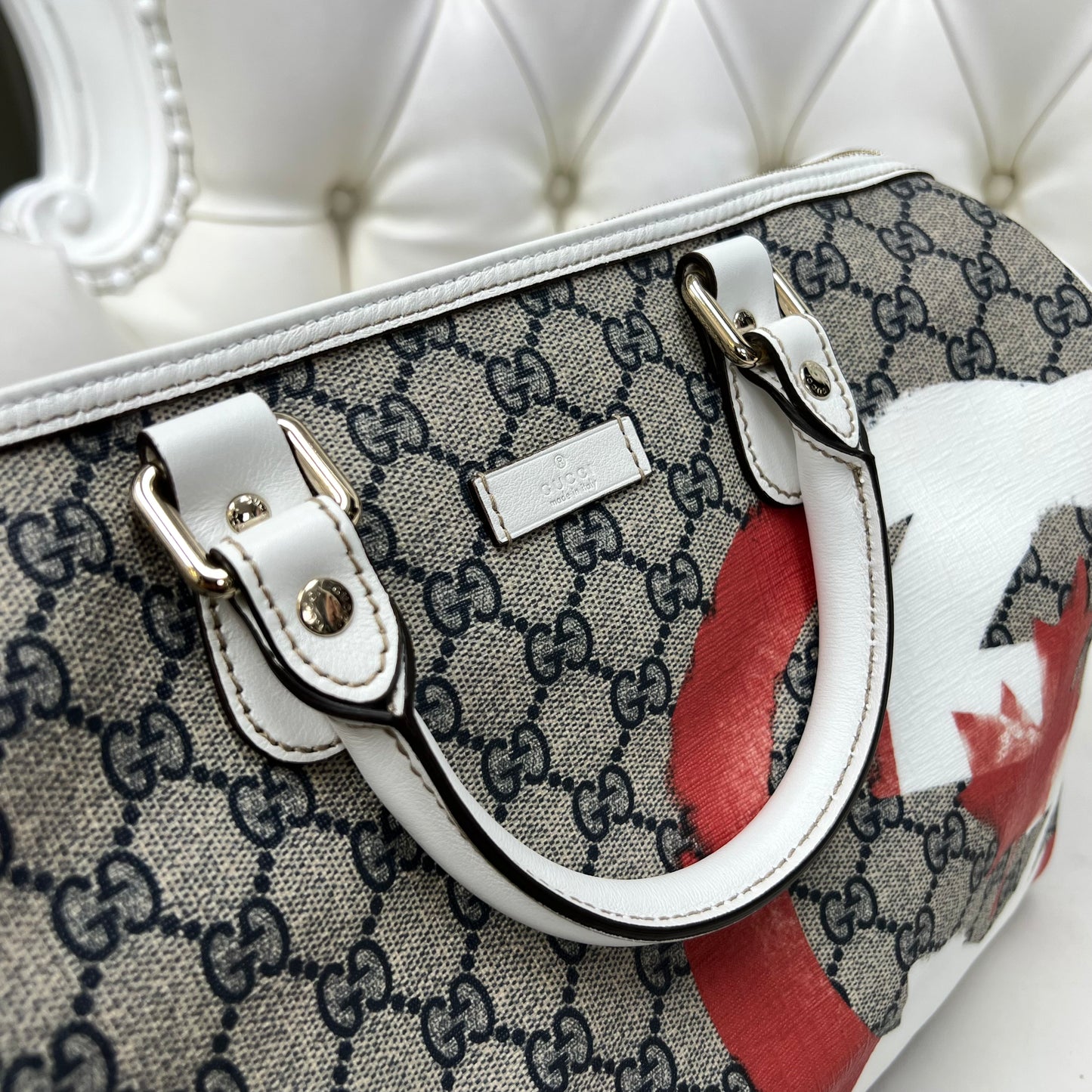 Gucci Canadian Flag Joy Boston Bag