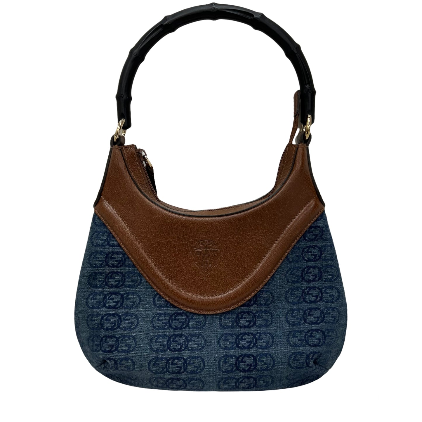 Gucci Bamboo Denim Hobo Bag